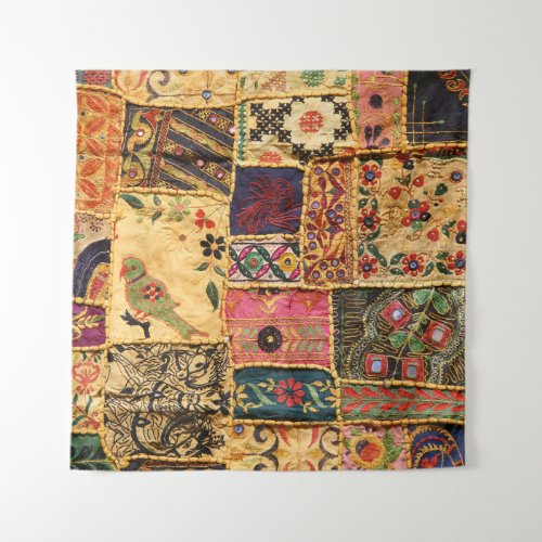 Indian Patchwork Hampi Market Cloth Tapestry