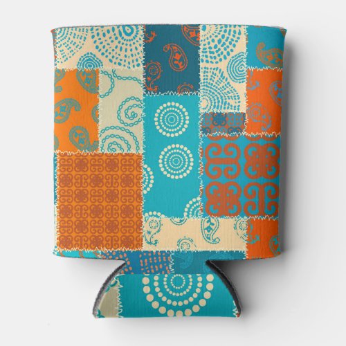 Indian patchwork seamless vintage background can cooler