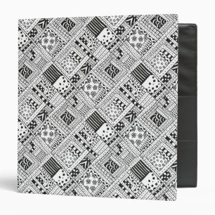 Indian Pattern Doodle 3 Ring Binder