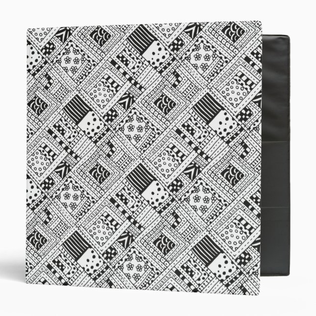 Indian Pattern Doodle 3 Ring Binder (Front/Inside)