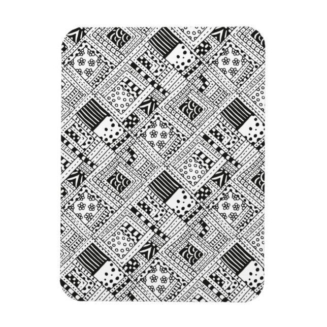 Indian Pattern Doodle Magnet (Vertical)