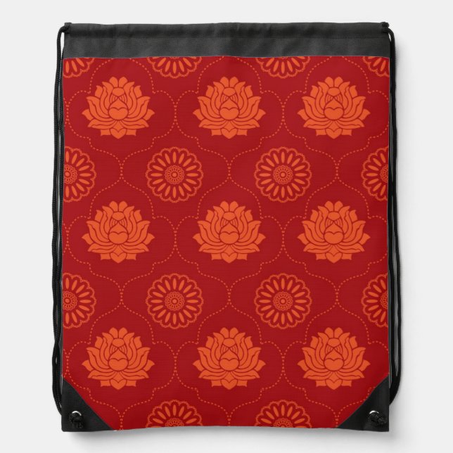 Indian Pattern Drawstring Bag (Front)