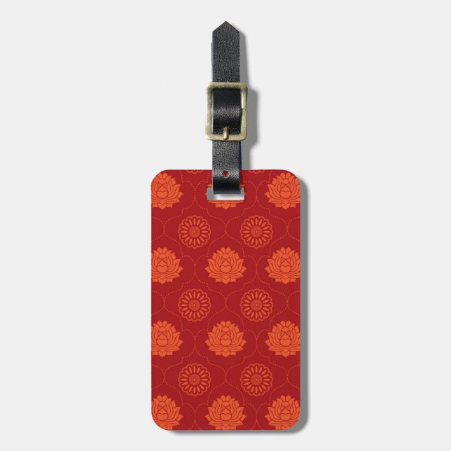 Indian Pattern Luggage Tag (Front Vertical)