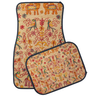 Indian pattern on fabricindian, fabric, india, orn car floor mat