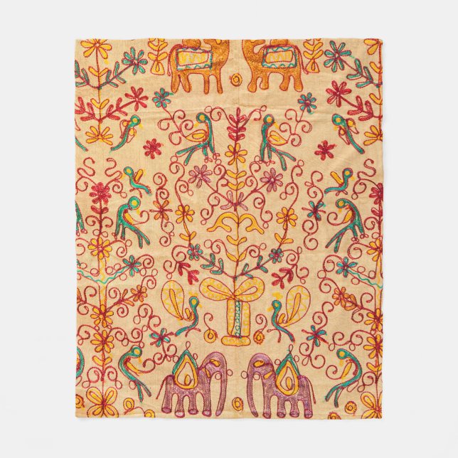 Indian pattern on fabricindian, fabric, india, orn fleece blanket (Front)