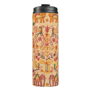 Indian pattern on fabricindian, fabric, india, orn thermal tumbler