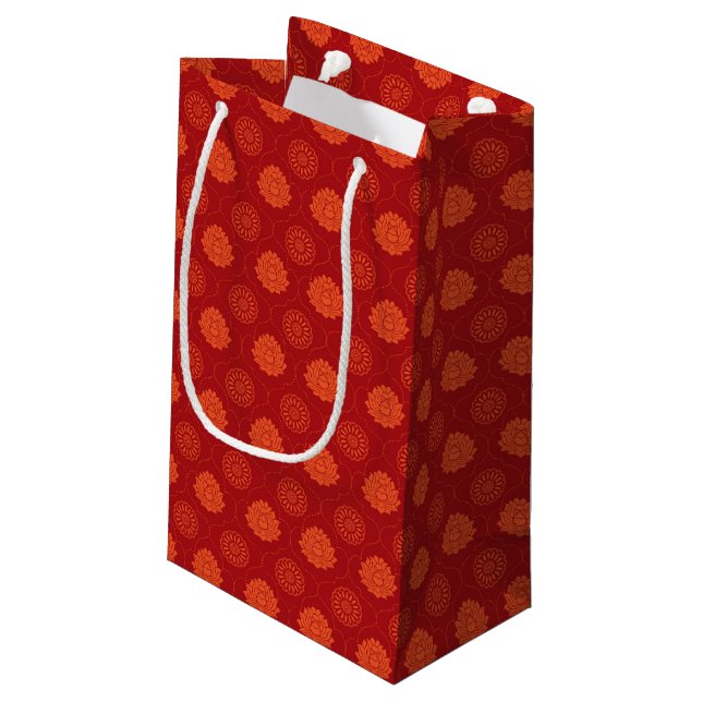 Indian Pattern Small Gift Bag (Back Angled)