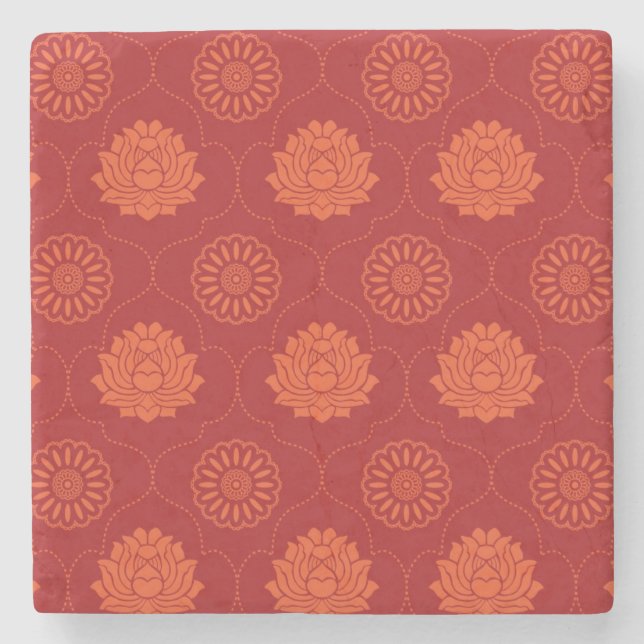 Indian Pattern Stone Coaster (Front)