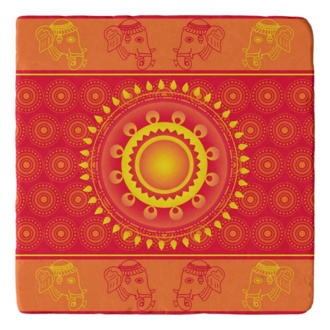 Indian pattern trivet (Front)