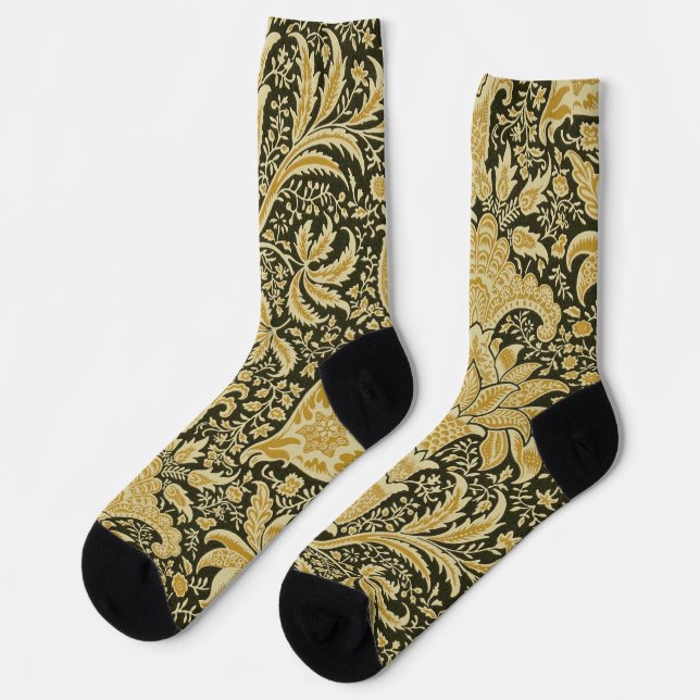 Indian Pattern, William Morris Socks (Left)