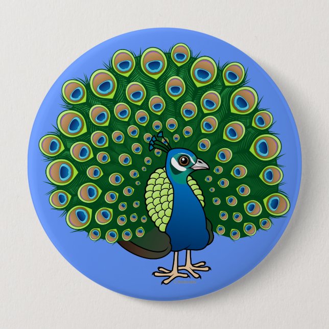 Indian Peafowl Button (Front)