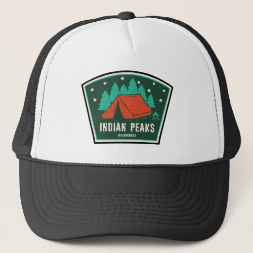 Indian Peaks Wilderness Colorado Camping Trucker Hat
