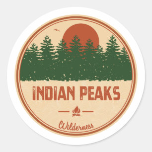 Indian Peaks Wilderness Colorado Classic Round Sticker