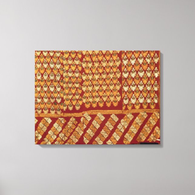Indian Phulkeri embroidery Canvas Print (Front)