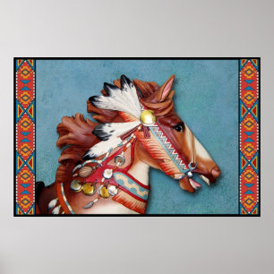 Indian Pony Head print