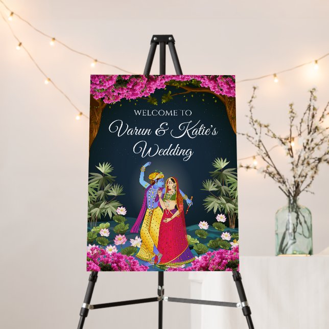 Indian poster & Radha Krishna poster, Hindu poster (In Situ (Stand))