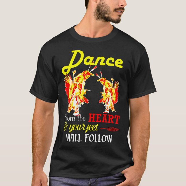 Indian Powwow Dance Native American T-Shirt (Front)