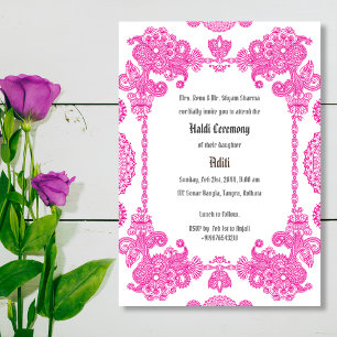 Indian Pre Wedding Haldi Ceremony Invitation