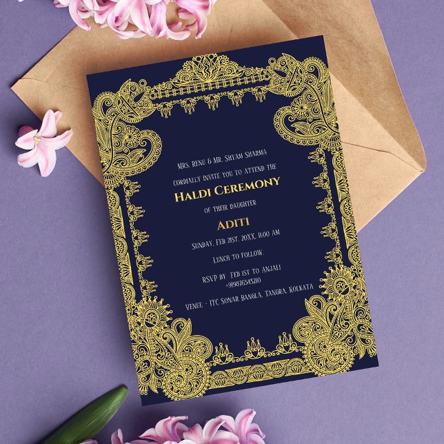 Indian Pre Wedding Haldi Ceremony  Invitation (Creator Uploaded)