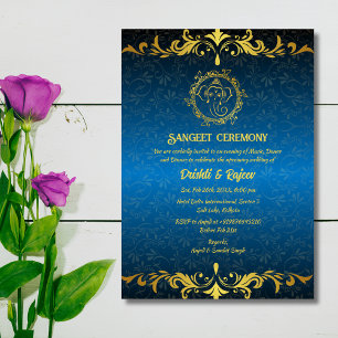 Indian Pre-Wedding Sangeet Ceremony Invitation