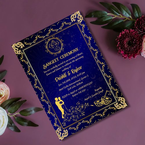 Indian Pre_Wedding Sangeet Ceremony Invitation