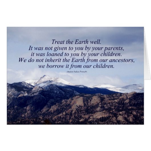 Indian Proverb (Front Horizontal)