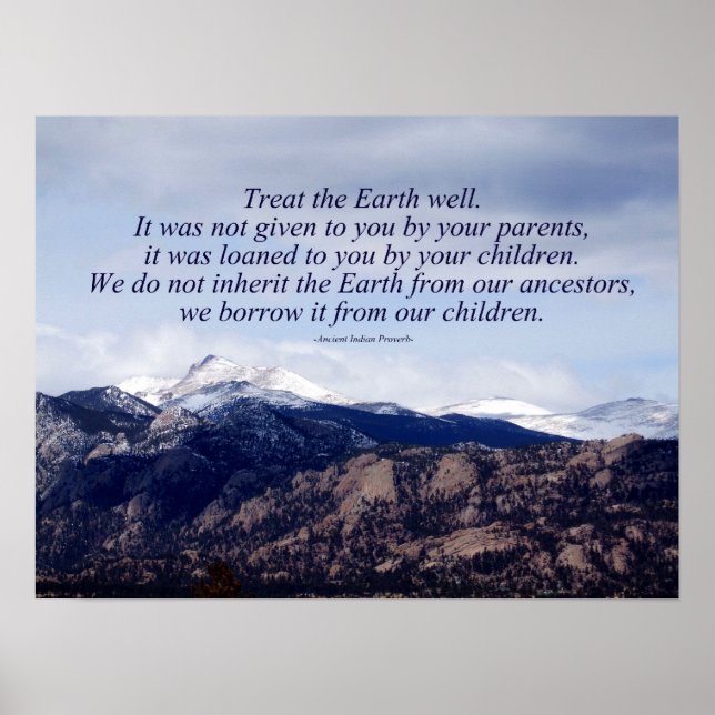 Indian Proverb Poster (Front)