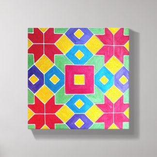 Indian rangoli on canvas