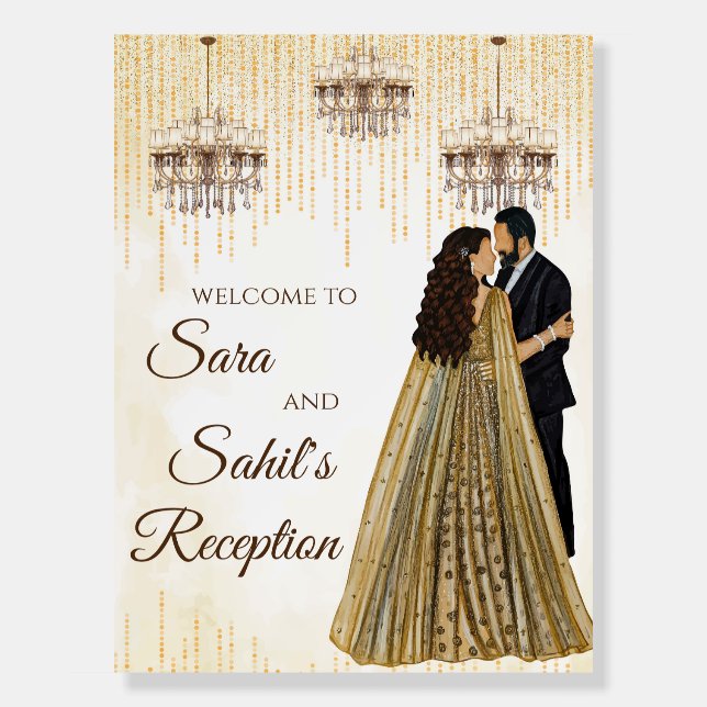 Indian Reception welcome sign & Reception signs (Front)