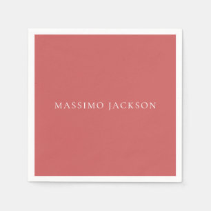 Indian Red Minimalist Plain Modern Aesthetic Look Napkins