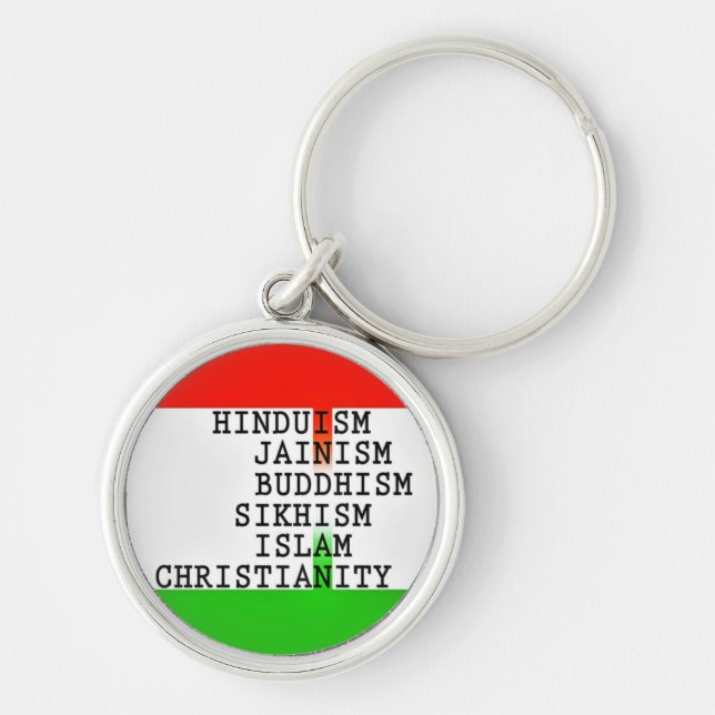 Indian Religions Keychain (Front)