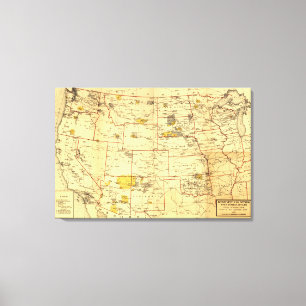 Indian Reservations West of the Mississippi Canvas Print