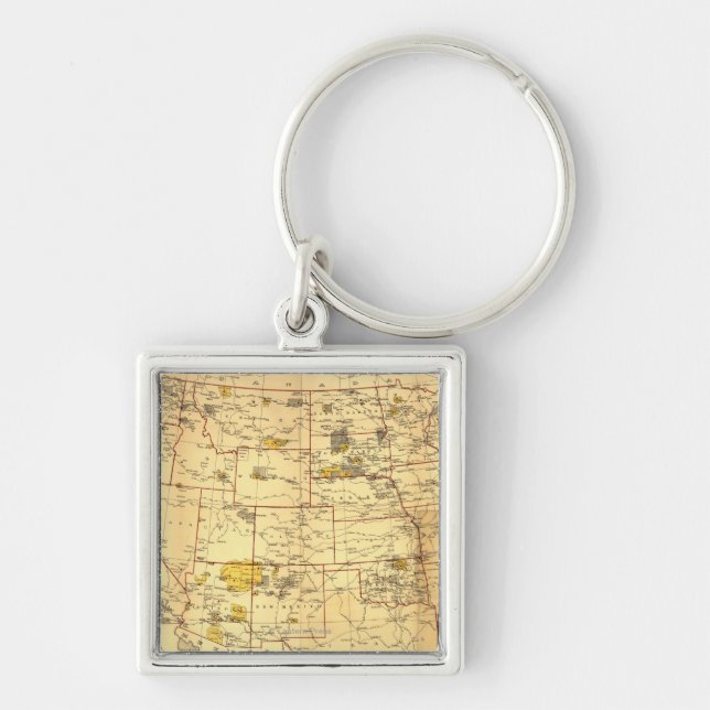 Indian Reservations West of the Mississippi Keychain (Front)