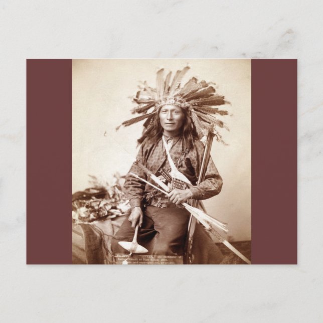 Indian Revolt Instigator, 1890 Postcard (Front)