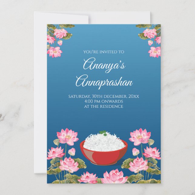 Indian Rice ceremony invites & Annaprasan invites (Front)