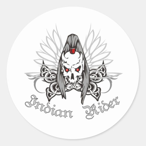 Indian Rider Classic Round Sticker