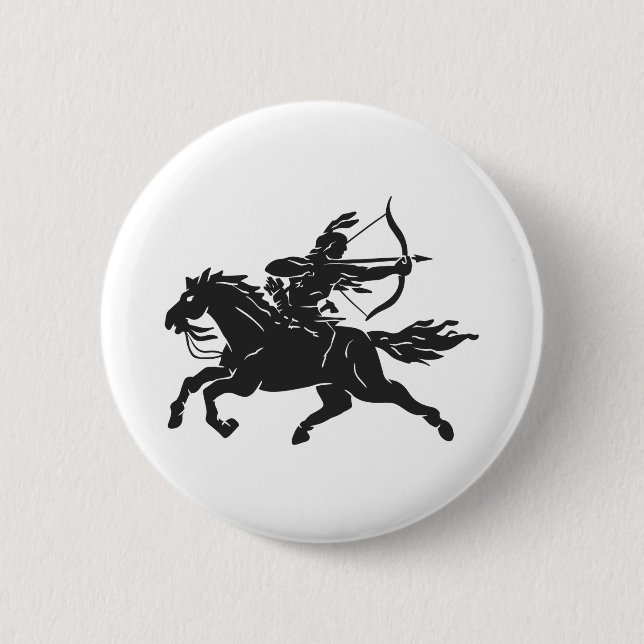 Indian riding horse - Choose background color Button (Front)