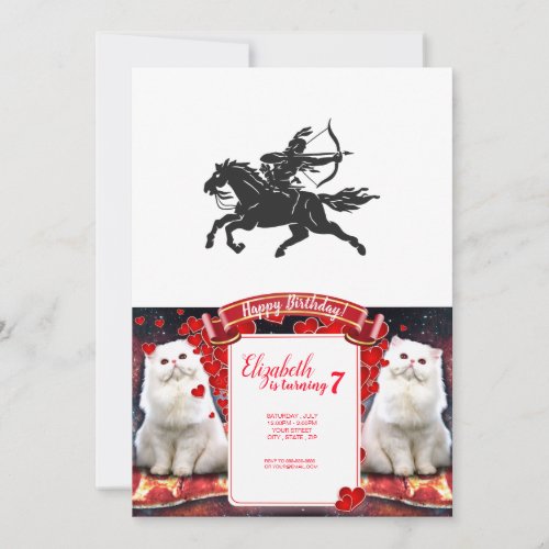 Indian riding horse _ Choose background color Invitation