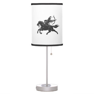 Indian riding horse - Choose background color Table Lamp