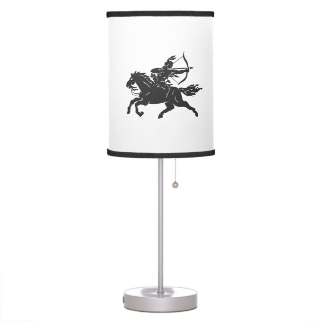Indian riding horse - Choose background color Table Lamp (Left)