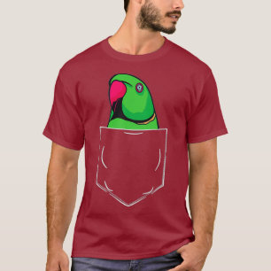 Indian Ringneck Parrot In Pocket Parakeet Indian T-Shirt