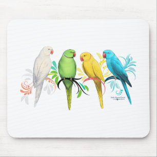 Indian Ringneck Parrots Mouse Pad