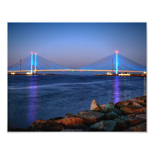Indian River Bridge at Twilight Photo Print (Front)