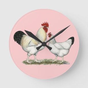 Indian River Chickens Round Clock