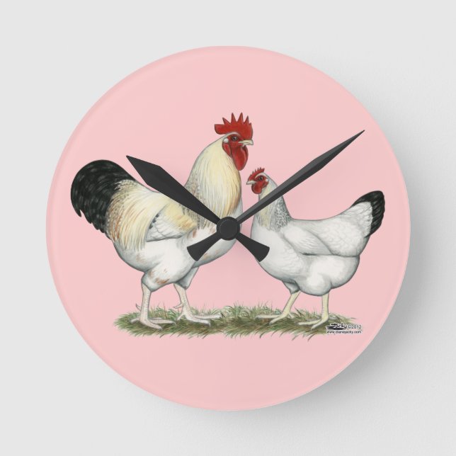 Indian River Chickens Round Clock (Front)