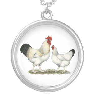 Indian River Chickens Silver Plated Necklace