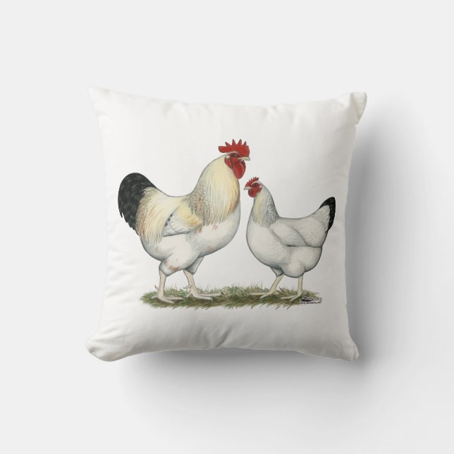 Indian River Chickens Throw Pillow (Front)