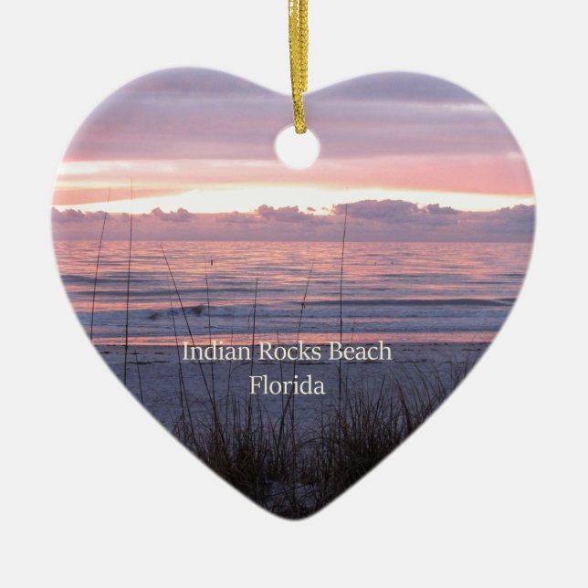 Indian Rocks Beach, Florida Sunset Ceramic Ornament (Front)