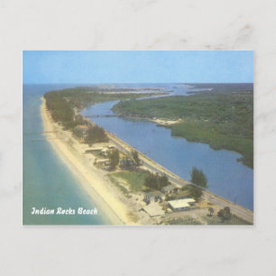 Indian Rocks Beach, Florida, vintage beach scene Postcard