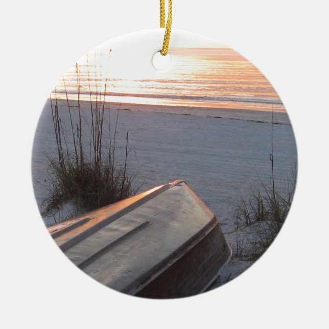 Indian Rocks Beach Scruggs Harbor Florida Ceramic Ornament (Front)